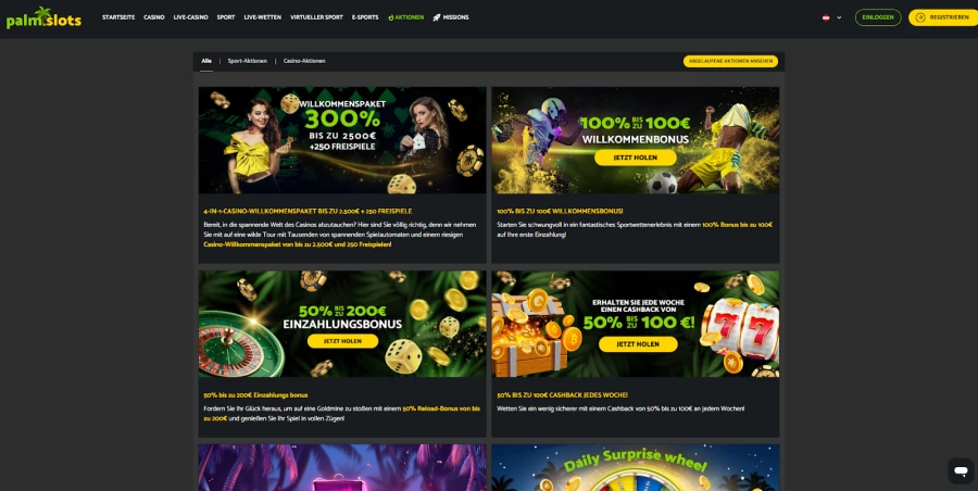 Palmslots No Deposit Bonus