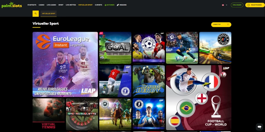 Palmslots Spiele und Software